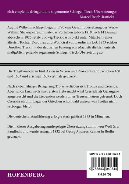 Produktbild: Troilus und Cressida