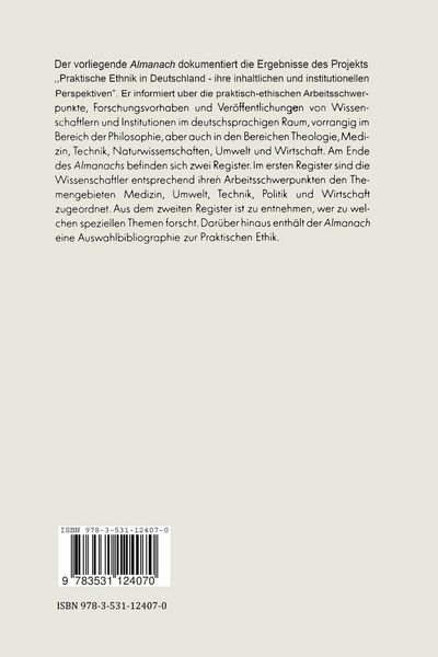 Produktbild: Almanach der Praktischen Ethik