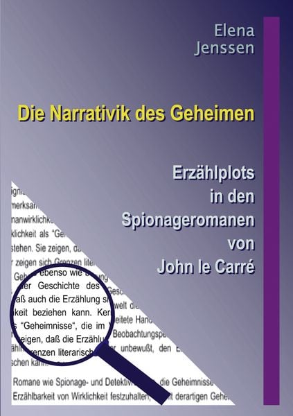 Die Narrativik des Geheimen, Taschenbuch von Elena Jenssen, BoD – Books on Demand, 9783831103713