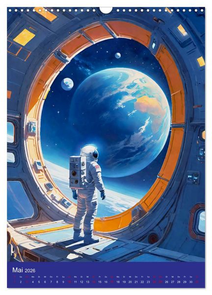 Produktbild: Astronauten. Auf Entdeckungsreise in fremde Galaxien (Wandkalender 2026 DIN A3 hoch), CALVENDO Monatskalender