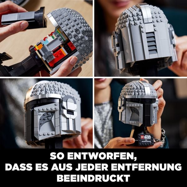 Produktbild: LEGO&reg; Star Wars&trade; Mandalorianer Helm (75328); Bauset f&uuml;r Erwachsene; Modell aus LEGO Steinen zum Sammeln und Ausstellen (584 Teile)