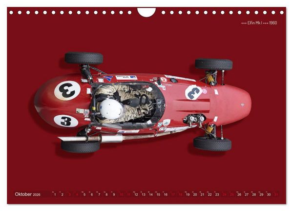 Produktbild: Legenden des Rennsports - Formel Junior 1955-1965 (Wandkalender 2026 DIN A4 quer), CALVENDO Monatskalender