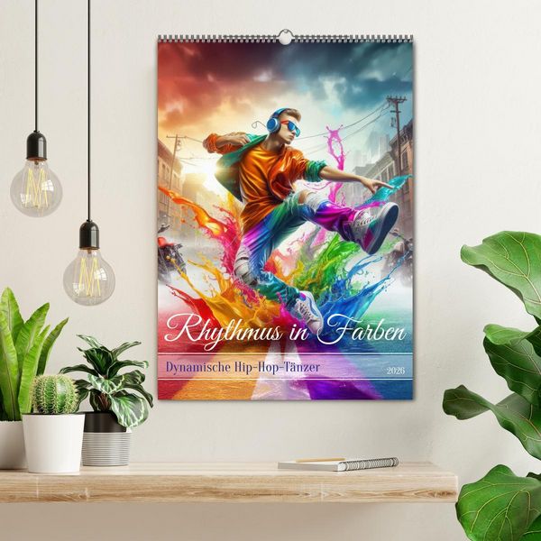 Produktbild: Rhythmus in Farben - Dynamische Hip-Hop-T&auml;nzer (Wandkalender 2026 DIN A2 hoch), CALVENDO Monatskalender
