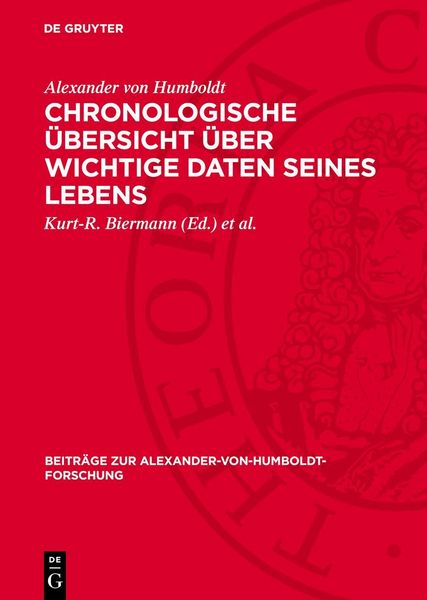 Produktbild: Chronologische &Uuml;bersicht &uuml;ber wichtige Daten seines Lebens