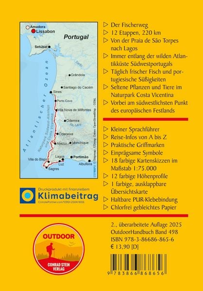 Produktbild: Portugal: Fischerweg von der Praia de S&atilde;o Torpes bis Lagos