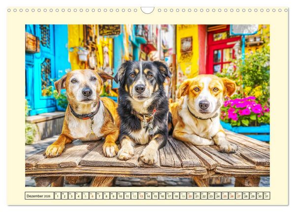 Produktbild: Mischlingshunde. Geliebt, sch&ouml;n und bunter als jeder Stammbaum (Wandkalender 2026 DIN A3 quer), CALVENDO Monatskalender