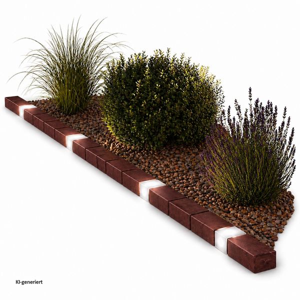 Produktbild: HTI-Living HTI-Living Beeteinfassung 460 cm Ziegelstein mit Beleuchtung