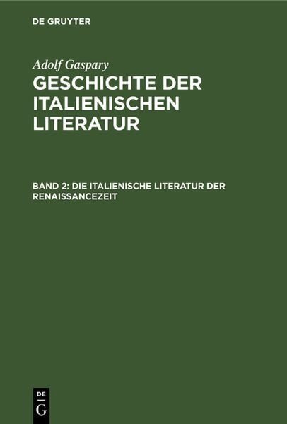 Produktbild: Die italienische Literatur der Renaissancezeit