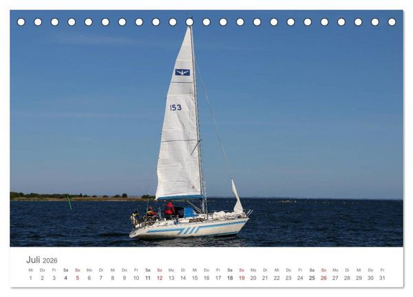 Produktbild: Segelboote in S&uuml;dschwedens Sch&auml;ren (Tischkalender 2026 DIN A5 quer), CALVENDO Monatskalender