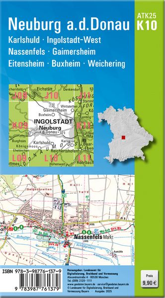 Produktbild: ATK25-K10 Neuburg a.d.Donau (Amtliche Topographische Karte 1:25000)