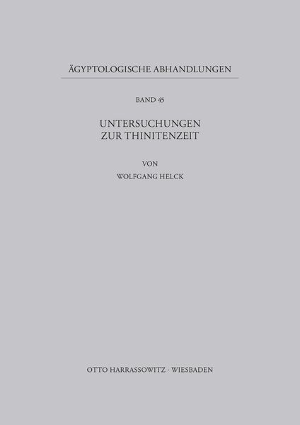 Produktbild: Untersuchungen zur Thinitenzeit