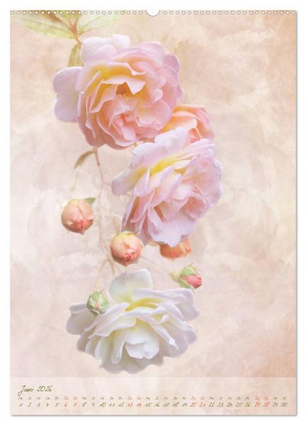 Produktbild: Vintage Flowers (hochwertiger Premium Wandkalender 2026 DIN A2 hoch), Kunstdruck in Hochglanz
