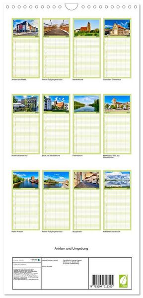 Produktbild: Familienplaner 2027 - Anklam und Umgebung mit 5 Spalten (Wandkalender, 21 x 45 cm) CALVENDO