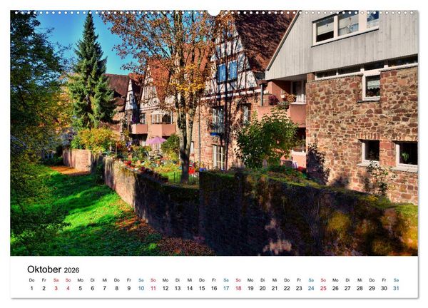 Produktbild: Michelstadt - Fachwerkromantik im Odenwald (Wandkalender 2026 DIN A2 quer), CALVENDO Monatskalender