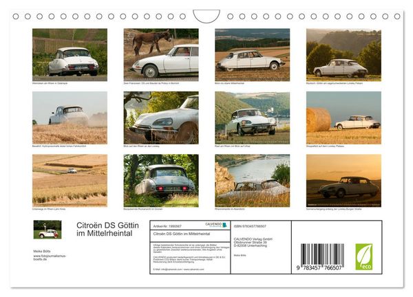 Produktbild: Citro&euml;n DS G&ouml;ttin im Mittelrheintal (Wandkalender 2026 DIN A4 quer), CALVENDO Monatskalender