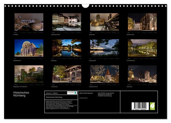 Produktbild: Historisches N&uuml;rnberg (Wandkalender 2026 DIN A3 quer), CALVENDO Monatskalender