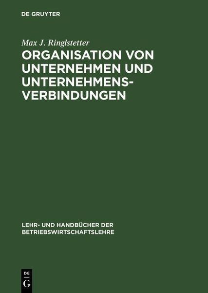 Produktbild: Organisation von Unternehmen und Unternehmensverbindungen