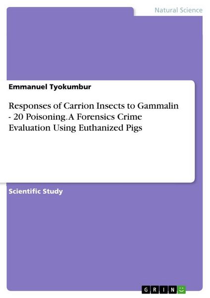 Produktbild: Responses of Carrion Insects to Gammalin - 20 Poisoning. A Forensics Crime Evaluation Using Euthanized Pigs