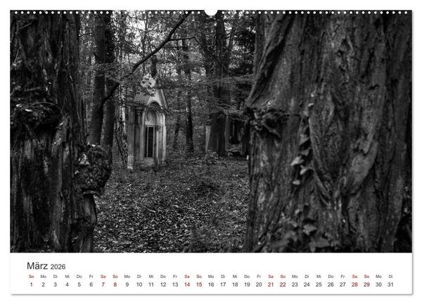 Produktbild: Wachgek&uuml;sst - Vom Zauber der Vergangenheit - S&uuml;dwestkirchhof Stahnsdorf (Wandkalender 2026 DIN A2 quer), CALVENDO Monatskalender