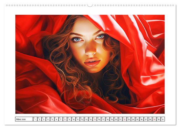 Produktbild: Femme Fatale. Portraits. Starke und sch&ouml;ne Frauen (hochwertiger Premium Wandkalender 2026 DIN A2 quer), Kunstdruck in Hochglanz
