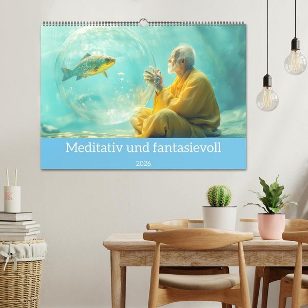 Produktbild: Meditativ und fantasievoll (Wandkalender 2026 DIN A2 quer), CALVENDO Monatskalender