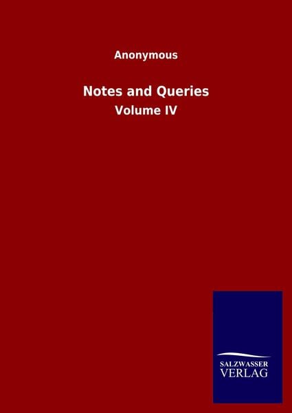 Produktbild: Notes and Queries