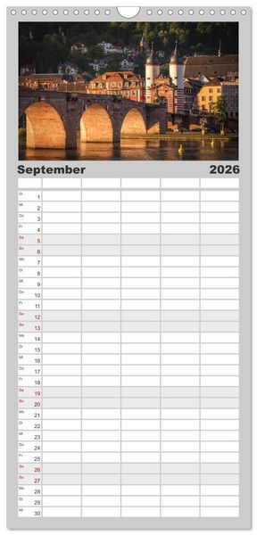 Produktbild: Familienplaner 2026 - Mein Heidelberg - Unterwegs zwischen Neckar und Altstadt mit 5 Spalten (Wandkalender, 21 x 45 cm) CALVENDO