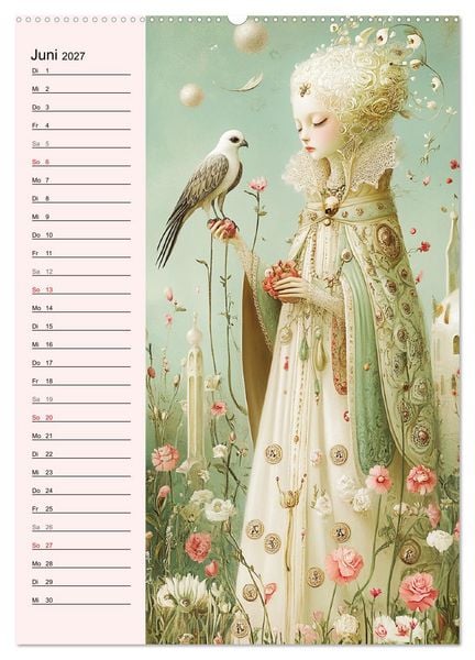 Produktbild: Tarot Wunderwelten. Surrealistische und magische Tarot-Kunst (Wandkalender 2027 DIN A2 hoch), CALVENDO Monatskalender