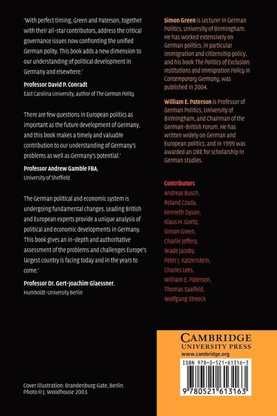 Produktbild: Governance in Contemporary Germany