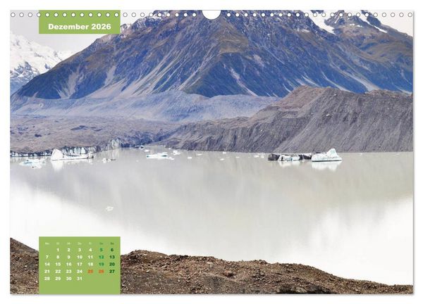 Produktbild: Erlebe mit mir das Naturwunder Neuseeland die S&uuml;dinsel (Wandkalender 2026 DIN A3 quer), CALVENDO Monatskalender
