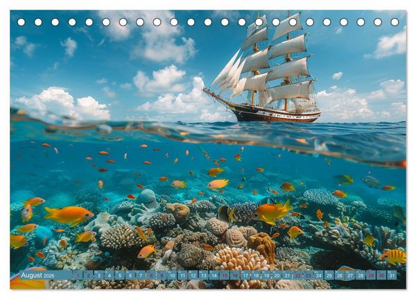 Produktbild: Mit den Tr&auml;umen segeln (Tischkalender 2026 DIN A5 quer), CALVENDO Monatskalender