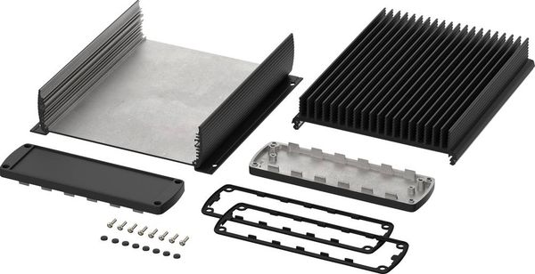 Produktbild: Bopla ABPH 1600-0200 KWL ALUBOS_SET 84416200.HMT1 Flansch-K&uuml;hlk&ouml;rper-Geh&auml;use 190 x 190 x 80 Aluminium Schwarz (RAL 9005) 1 St.