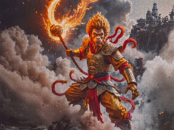Produktbild: CALVENDO Puzzle Sun Wukong, der Affenk&ouml;nig | 1000 Teile Lege-Gr&ouml;&szlig;e 64x48cm Foto-Puzzle f&uuml;r gl&uuml;ckliche Stunden