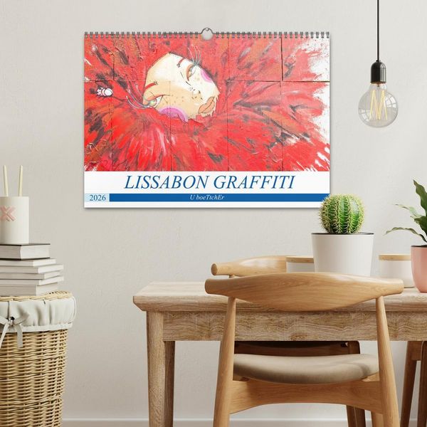Produktbild: LISSABON GRAFFITI (Wandkalender 2026 DIN A3 quer), CALVENDO Monatskalender