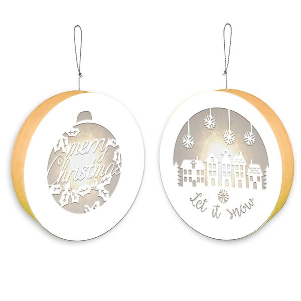 Produktbild: URSUS Light boxes "Village & Christmas Bauble", &Oslash; 11 cm