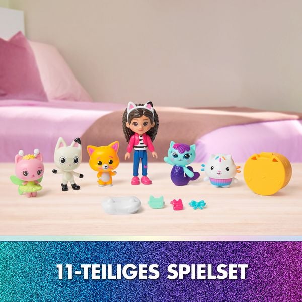 Produktbild: DREAMWORKS GABBY'S DOLLHOUSE: DER FILM - Cat-venture Crew Figuren-Set, 11-teiliges Spielset mit Gabby, Katzenfreunden & Zubeh&ouml;rteilen