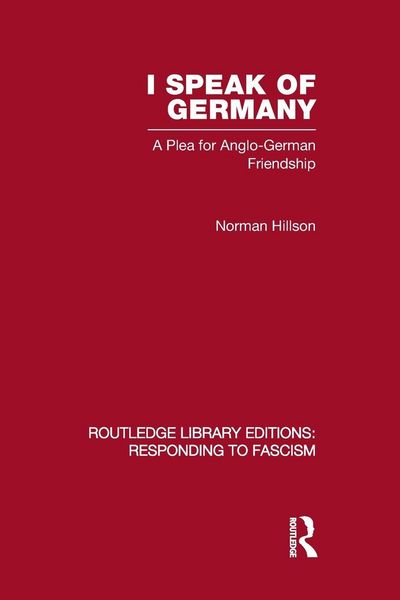 Produktbild: I Speak of Germany (RLE Responding to Fascism)