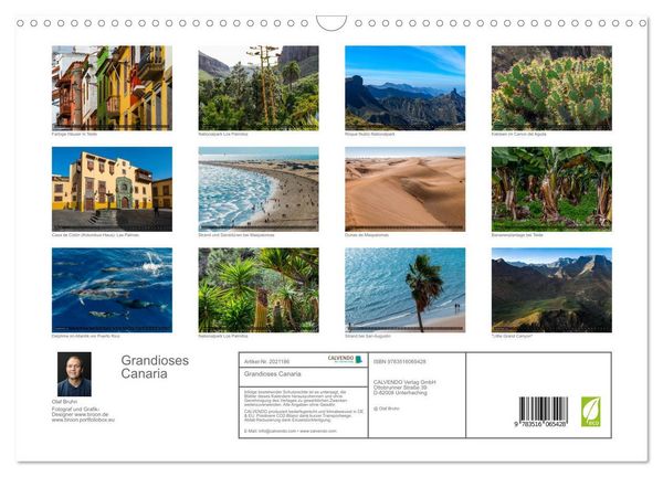 Produktbild: Grandioses Canaria (Wandkalender 2026 DIN A3 quer), CALVENDO Monatskalender