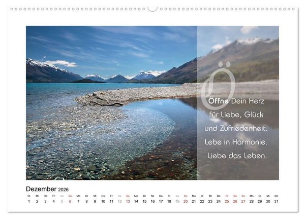 Produktbild: Kraft f&uuml;r Deine Seele (Wandkalender 2026 DIN A2 quer), CALVENDO Monatskalender