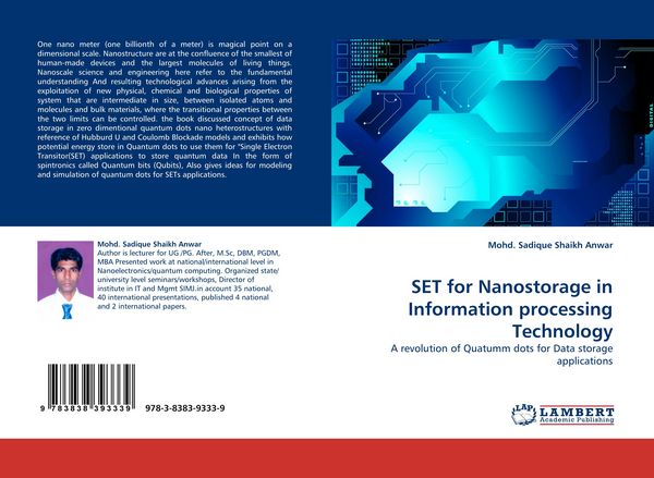 Produktbild: SET for Nanostorage in Information processing Technology