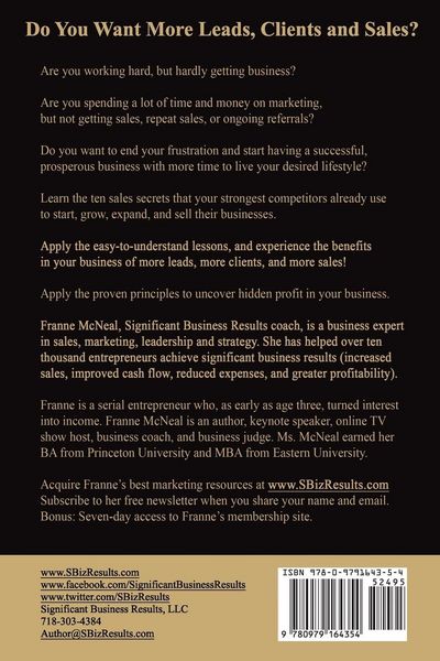 Produktbild: Significant Business Results: Ten Sales Secrets That Your Competitors Know and Use!