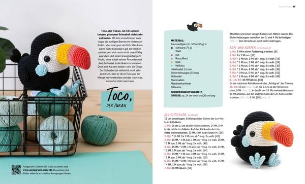 Produktbild: Alle meine Federfreunde: Kunterbunte Amigurumis h&auml;keln | Flamingo, Pfau, Papageientaucher und andere s&uuml;&szlig;e V&ouml;gel