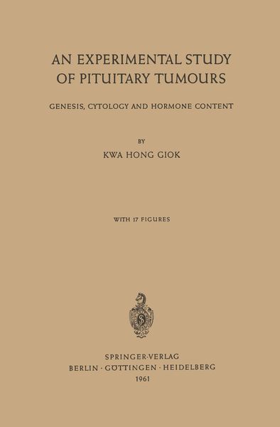 Produktbild: An Experimental Study of Pituitary Tumours