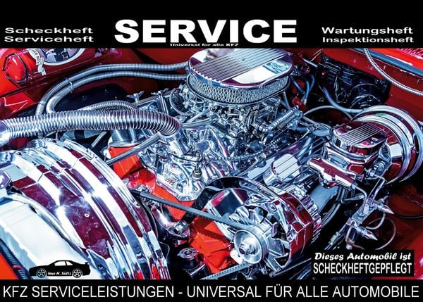Produktbild: Universal KFZ Inspektionsheft Serviceheft Wartungsheft Serviceleistungen Scheckheft