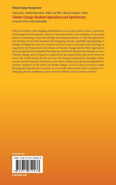 Produktbild: Climate Change-Resilient Agriculture and Agroforestry
