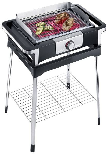 Severin 8117 Elektro Grill 2 Grillzonen Schwarz, Silber