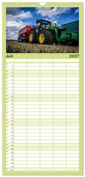 Produktbild: Familienplaner 2027 - Agrartechnik mit 5 Spalten (Wandkalender, 21 x 45 cm) CALVENDO