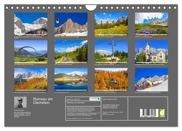 Produktbild: Ramsau am Dachstein (Wandkalender 2026 DIN A4 quer), CALVENDO Monatskalender