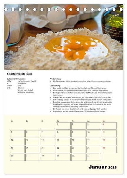 Produktbild: Der tolle Rezeptkalender (Tischkalender 2026 DIN A5 hoch), CALVENDO Monatskalender