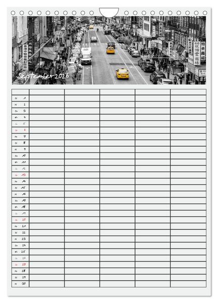 Produktbild: NEW YORK CITY Teamplaner (Wandkalender 2026 DIN A4 hoch), CALVENDO Monatskalender